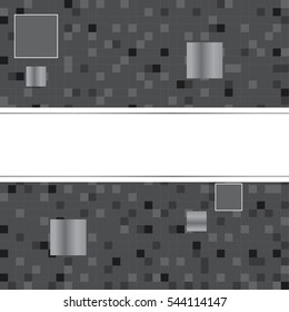 Abstract black background of a plurality of squares & pixels