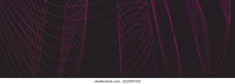 Abstract black background with purple lines
