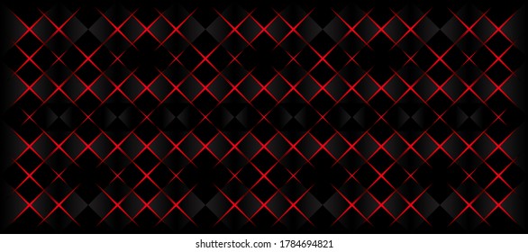 Abstract black background with red diagonal lines. 