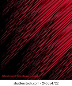 Abstract black background with red lines