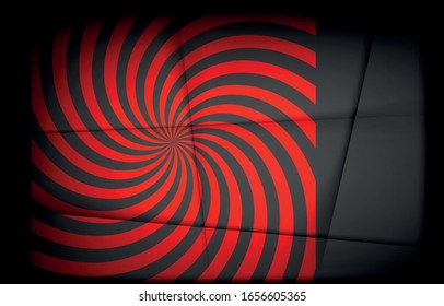 The Abstract black Background and red spiral