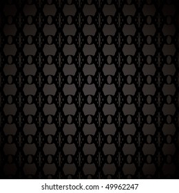 Abstract black background with seamless tile with floral effect