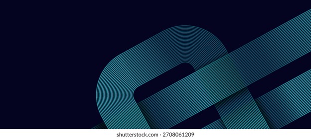 Abstractas fondo negro - azul celeste brillante líneas geométricas redondeadas diseño de Formas. Concepto de líneas redondeadas diagonales. Empresa de Plantillas futuristas. Perfecto para proyectos modernos, negocios, Anuncio, póster.