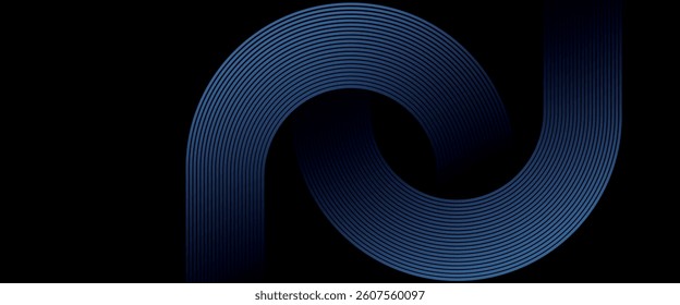 Abstract black background with soft blue colour geometric diagonal line design background vector illustration. Dynamic shapes composition pattern. High quality graphic. Futuristic concept technology.