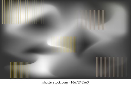 Abstrakter schwarzer Hintergrund mit weichen Formen. Vektorillustration-Vorlage für Plakate, Banner, Flyer und Präsentationen. EPS10 Illustration.