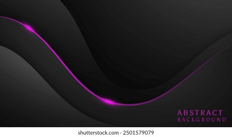 Abstract black background with sparkling lines