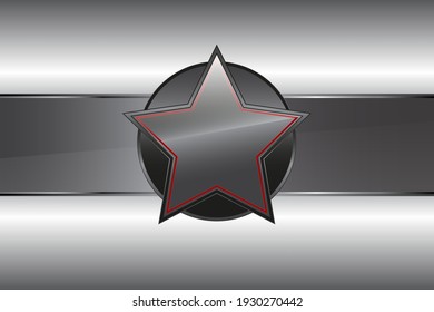 Abstract black background with star sign. Military concept illustration. Blackstar symbol.