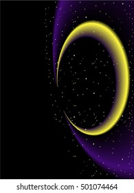 Abstract black background with stars.