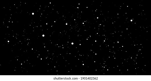 Abstract black background and stars for your design  Vector starry night sky