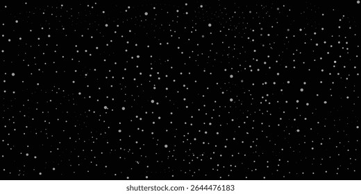 Abstract black background with stars for your design. Vector starry night sky