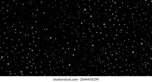 Abstract black background with stars for your design. Vector starry night sky