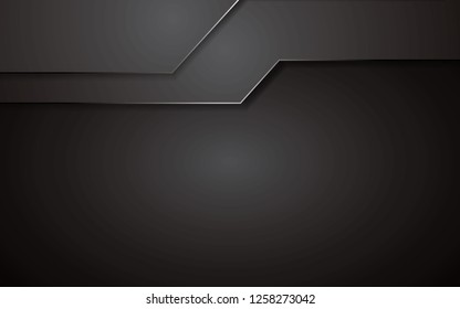 Abstract black background technology concept design. vector template background.
