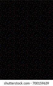 Abstract black background with triangles and circles. Vector seamless pattern with geometric figures. Hipster fill. Color image. Holiday composition. Multipurpose backdrop. Blank for holidays, banners