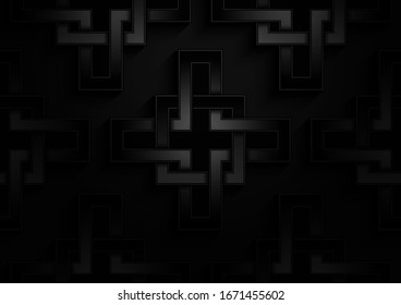 Fondo negro abstracto, ilustración vectorial.