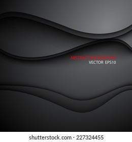 Fundo preto abstrato. Ilustração vetorial