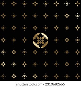 Resumen de fondo negro. Ilustración vectorial. Planta de adorno de lujo. Ideal para la moda, la invitación, el volante, el menú, el folleto, la postal, el fondo, el papel pintado, la decoración o cualquier otra cosa que se desee 