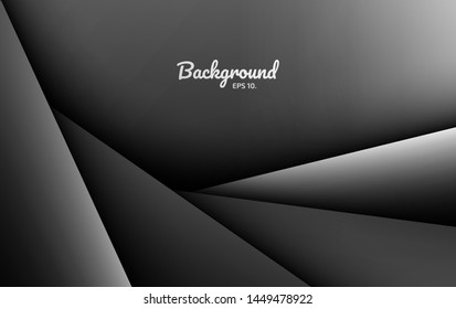 Abstract black background vector modern concept Geometric design