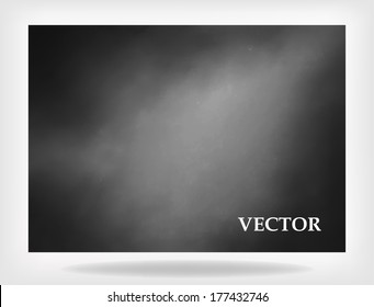 abstract black background vector, old black cloudy border frame white gray background, vintage grunge background texture smoky design, black and white monochrome background billboard vector or sign