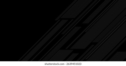 Abstract black background with visible dynamic sticks composition. Vector eps10. Futuristic technology consept.