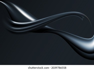 Abstract black background with volumetric lines.