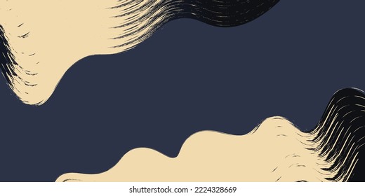 Abstract black background with wave style