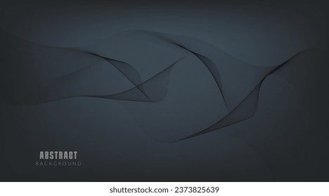 Abstract black background with wavy lines.