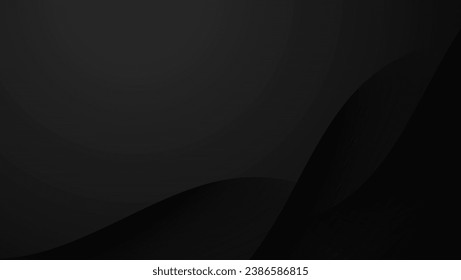 abstract black background with wavy texture composition