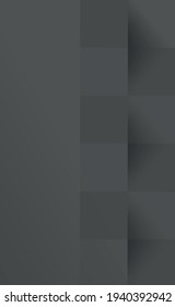 Abstract black background, web template, squares with shadow - Vector illustration