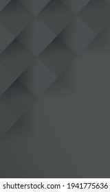 Abstract black background, web template, squares with shadow - Vector illustration