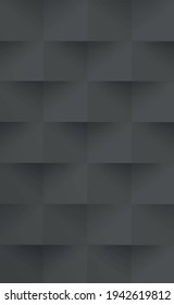 Abstract black background, web template, squares with shadow - Vector illustration