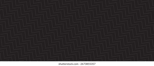 Fundo preto abstrato com padrão diagonal pontilhado branco