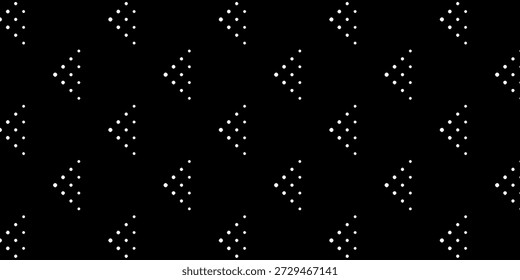 Fondo negro Abstractas con el patrón blanco de los triángulos punteados para el diseño moderno