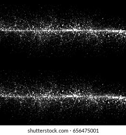 Abstract black background with white ink blots