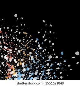 Abstract black background whith inc spots for wallpaper design. Ink stain