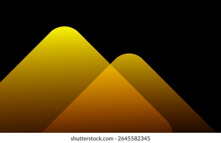 Abstract black background with yellow colour squares . Dynamic shapes composition.Vector illustration eps10. Perfect for modern projects, basktop wallpaper, business, development. Futuristic concept.