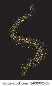 Resumen de fondo negro con brillantes dorados amarillos para cartas, carteles o invitaciones.