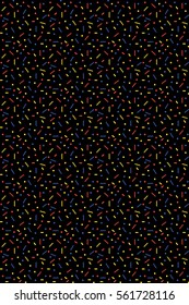 Abstract black background with zigzags. Vector seamless pattern with geometric figures. Hipster fill. Color image. Holiday composition. Multipurpose backdrop. Stocking up for the holidays,general plan