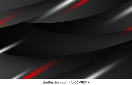 Abstract black banner background design with copy space vector illustration