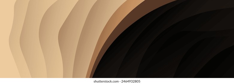 Abstract black banner design background with diagonal geometric overlay layers. Modern square shape graphic element. Suitable for covers, headers, banners, brochures, websites. Vector