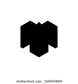 abstract black bat logo