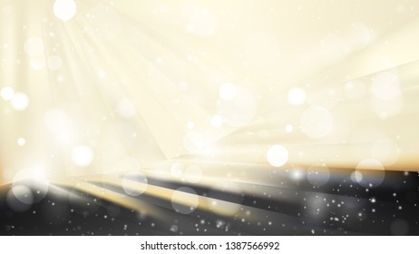 Abstract Black and Beige Bokeh Defocused Lights Background Design