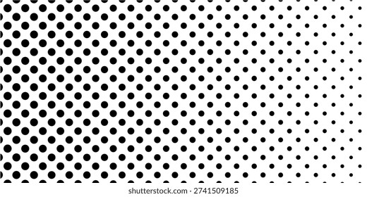 abstract black big to small polka dot pattern.