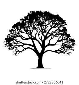 Abstract black big tree used for Oak and other Arts