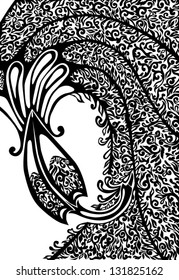 Abstract black bird