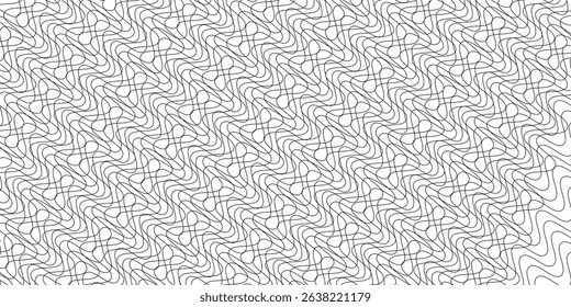 Abstract black blend lines with oblique stripe on white background vector illustration