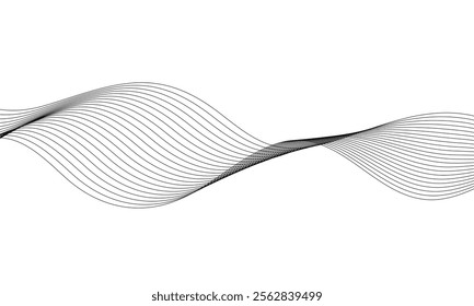 abstract black blend wave line design can be used background.