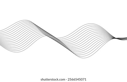abstract black blend wave line pattern suitable for background.
