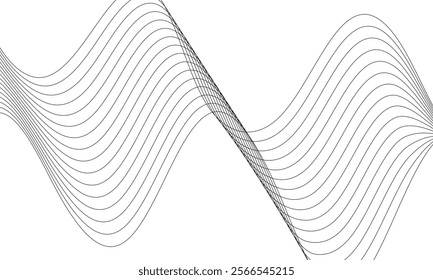 abstract black blend wave line pattern art suitable for background.