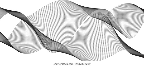 abstrato preto mistura onda vetor pode ser usado fundo, papel de parede, pano de parede.