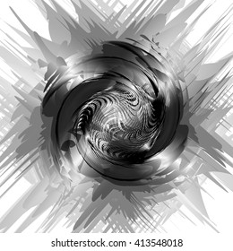 Abstract black blob splash. Vector background.